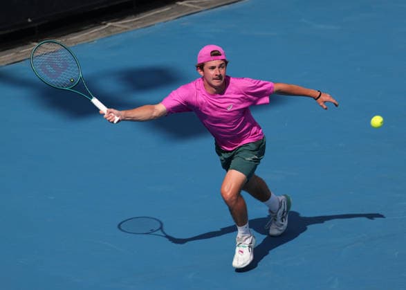 Flynn Thomas SUI , Boys Singles, Boys Singles, Australian Open 2026 Melbourne Park, Melbourne, Victoria, Australia Copyright: xJuergenxHasenkopfx