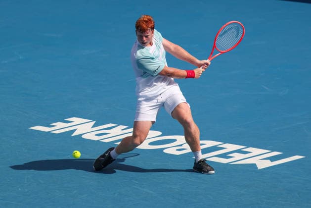 Jamie Mackenzie GER , Boys Singles, Boys Singles, Australian Open 2026 Melbourne Park, Melbourne, Victoria, Australia Copyright: xJuergenxHasenkopfx