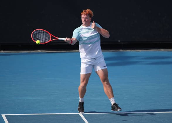Jamie Mackenzie GER , Boys Singles, Boys Singles, Australian Open 2026 Melbourne Park, Melbourne, Victoria, Australia Copyright: xJuergenxHasenkopfx