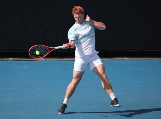 Jamie Mackenzie GER , Boys Singles, Boys Singles, Australian Open 2026 Melbourne Park, Melbourne, Victoria, Australia Copyright: xJuergenxHasenkopfx