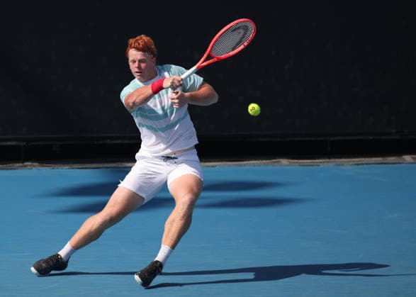 Jamie Mackenzie GER , Boys Singles, Boys Singles, Australian Open 2026 Melbourne Park, Melbourne, Victoria, Australia Copyright: xJuergenxHasenkopfx