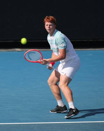 Jamie Mackenzie GER , Boys Singles, Boys Singles, Australian Open 2026 Melbourne Park, Melbourne, Victoria, Australia Copyright: xJuergenxHasenkopfx