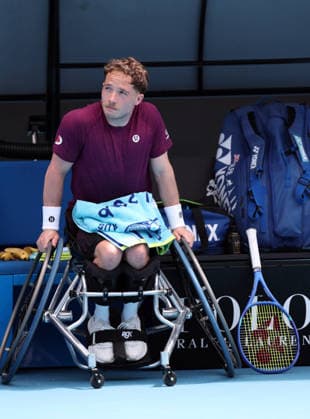 Gordon Reid during his Men s Wheelchair Singles first round match Australian Open tennis tournament, Day Eleven, Melbourne Park, Australia - 28 Jan 2026Melbourne Melbourne Park Victoria (VIC) Australia  Copyright: xEllaxLing Shutterstockx 16403681ck