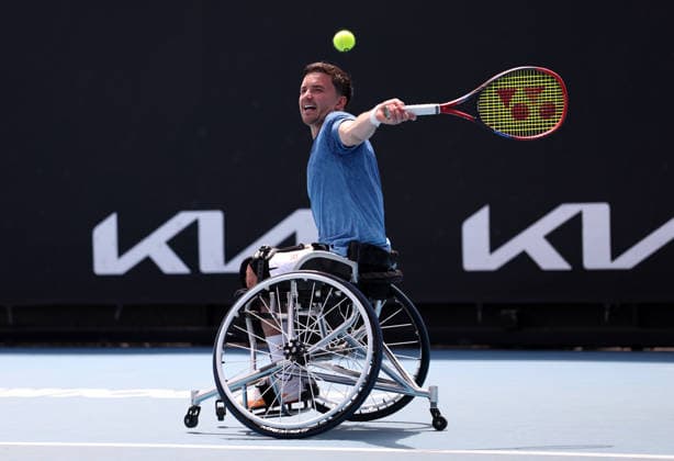 Gordon Reid during his Men s Wheelchair Singles first round match Australian Open tennis tournament, Day Eleven, Melbourne Park, Australia - 28 Jan 2026Melbourne Melbourne Park Victoria (VIC) Australia  Copyright: xEllaxLing Shutterstockx 16403681cn
