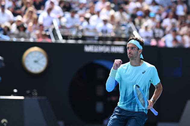 Australian Open - Melbourne Lorenzo Musetti (ITA) during his quarter final round match at the 2026 Australian Open at Melbourne Park in Melbourne, AUSTRALIA, on January 28, 2026. Photo by Corinne Dubreuil ABACAPRESS.COM Melbourne Australia  Copyright: xDubreuilxCorinne ABACAx