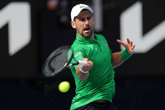 Novak Djokovic, SRB, during quarterfinals at 2026 Australian Open in Melbourne, 28 01 2026