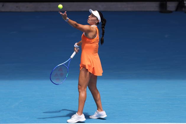 Jessica Pegula, USA, during quarterfinals of 2026 Australian Open in Melbourne, 28 01 2026