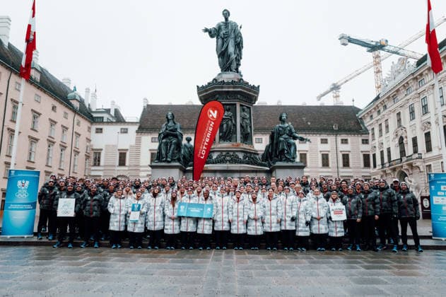 OLYMPICS - Winter Olympic Games, Olympische Spiele, Olympia, OS Milano Cortina 2026 VIENNA,AUSTRIA,28.JAN.26 - OLYMPICS - Winter Olympic Games Milano Cortina 2026, preview, Vereidigung Olympic Team Austria. Image shows all athletes.  GEPAxpictures xAlexanderxSolc