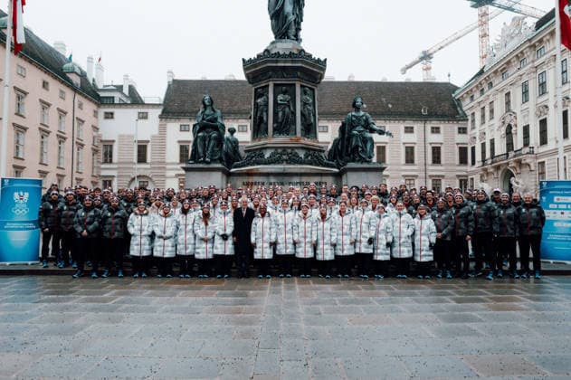 OLYMPICS - Winter Olympic Games, Olympische Spiele, Olympia, OS Milano Cortina 2026 VIENNA,AUSTRIA,28.JAN.26 - OLYMPICS - Winter Olympic Games Milano Cortina 2026, preview, Vereidigung Olympic Team Austria. Image shows all athletes and the president of Austria Alexander Van Der Bellen.  GEPAxpictures xAlexanderxSolc
