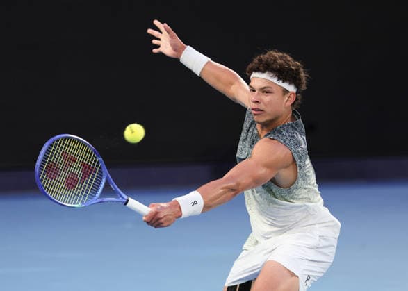 Ben Shelton, Australian Open 2026 Melbourne Park, Melbourne, Victoria, Australia Copyright: xJuergenxHasenkopfx