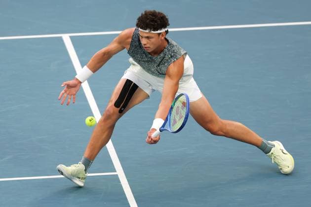 Ben Shelton during his Quarter-Final match Australian Open tennis tournament, Day Eleven, Melbourne Park, Australia - 28 Jan 2026Melbourne Melbourne Park Victoria (VIC) Australia  Copyright: xRachelxBach Shutterstockx 16403682fh