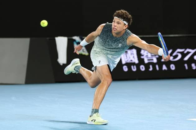 Ben Shelton during his Quarter-Final match Australian Open tennis tournament, Day Eleven, Melbourne Park, Australia - 28 Jan 2026Melbourne Melbourne Park Victoria (VIC) Australia  Copyright: xRachelxBach Shutterstockx 16403682fo