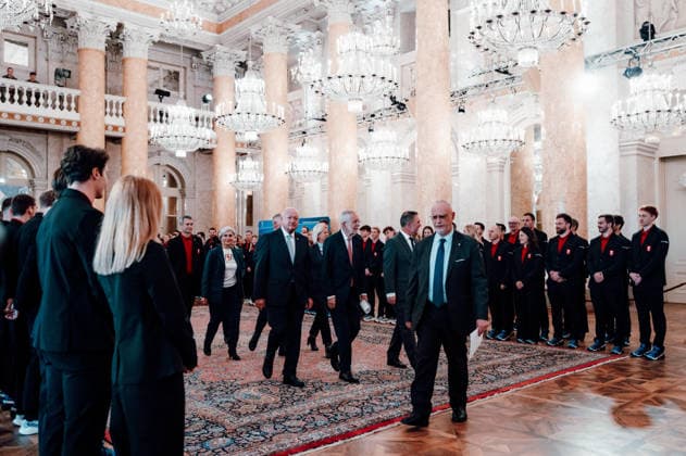 OLYMPICS - Winter Olympic Games, Olympische Spiele, Olympia, OS Milano Cortina 2026 VIENNA,AUSTRIA,28.JAN.26 - OLYMPICS - Winter Olympic Games Milano Cortina 2026, preview, Vereidigung Olympic Team Austria. Image shows president Alexander Van Der Bellen.  GEPAxpictures xAlexanderxSolc