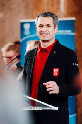 OLYMPICS - Winter Olympic Games, Olympische Spiele, Olympia, OS Milano Cortina 2026 VIENNA,AUSTRIA,28.JAN.26 - OLYMPICS - Winter Olympic Games Milano Cortina 2026, preview, Vereidigung Olympic Team Austria. Image shows president Horst Nussbaumer (OEOC).  GEPAxpictures xAlexanderxSolc