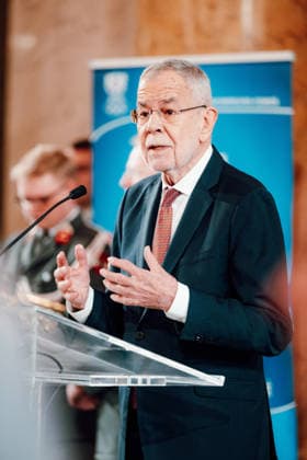 OLYMPICS - Winter Olympic Games, Olympische Spiele, Olympia, OS Milano Cortina 2026 VIENNA,AUSTRIA,28.JAN.26 - OLYMPICS - Winter Olympic Games Milano Cortina 2026, preview, Vereidigung Olympic Team Austria. Image shows president Alexander Van Der Bellen.  GEPAxpictures xAlexanderxSolc