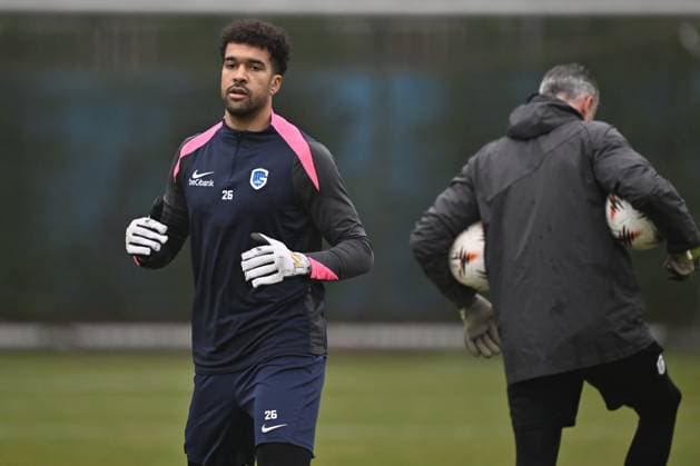 Genk s goalkeeper Tobias Lawal pictured during a training session of Belgian soccer team KRC Genk in Genk, on Wednesday 28 January 2026. The team is preparing for tomorrow s match against Swedish team Malmo FF, on day eight of the League phase of the UEFA Europa League tournament. JOHAN EYCKENS JohanxEyckens  x159239622x