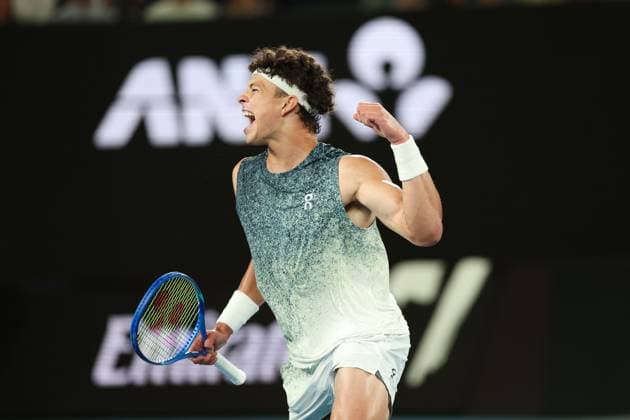 Ben Shelton during his Quarter-Final match Australian Open tennis tournament, Day Eleven, Melbourne Park, Australia - 28 Jan 2026Melbourne Melbourne Park Victoria (VIC) Australia  Copyright: xRachelxBach Shutterstockx 16403682gu