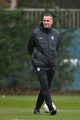 Genk s head coach Nicky Hayen pictured during a training session of Belgian soccer team KRC Genk in Genk, on Wednesday 28 January 2026. The team is preparing for tomorrow s match against Swedish team Malmo FF, on day eight of the League phase of the UEFA Europa League tournament. JOHAN EYCKENS JohanxEyckens  x159242466x