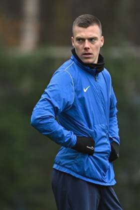 Genk s Daan Heymans pictured during a training session of Belgian soccer team KRC Genk in Genk, on Wednesday 28 January 2026. The team is preparing for tomorrow s match against Swedish team Malmo FF, on day eight of the League phase of the UEFA Europa League tournament. JOHAN EYCKENS JohanxEyckens  x159242482x