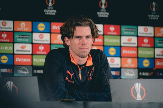 FC Midtjylland press conference, PK, Pressekonferenz - Europa League Herning, Denmark - January 28: Head coach Mike Tullberg and captain Mads Bech Sorensen during a Press conference before the game between FC Midtjylland and Dinamo Zagreb in UEFA Europa League at MCH Arena Herning MCH Arena Denmark Copyright: xDANIELxSTENTZx