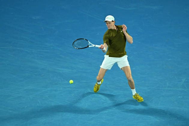 Australian Open - Jannik Sinner v Ben Shelton Jannik Sinner (ITA) during his quarter final round match at the 2026 Australian Open at Melbourne Park in Melbourne, Australia, on January 28, 2026. Photo by Corinne Dubreuil ABACAPRESS.COM Melbourne Australia  Copyright: xDubreuilxCorinne ABACAx