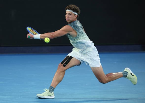 Ben Shelton, Australian Open 2026 Melbourne Park, Melbourne, Victoria, Australia Copyright: xJuergenxHasenkopfx