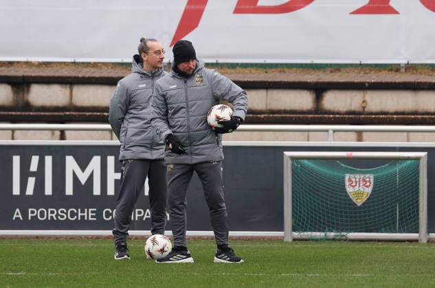 2026,01,28, Stuttgart, Football UEFA Europa League, Season 2025 2026, VfB Stuttgart, Training, VfB Coach Sebastian Hoeneß