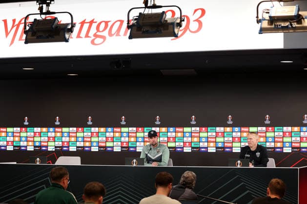 2026,01,28, Stuttgart, Football UEFA Europa League, Season 2025 2026, VfB Stuttgart, PK, Final PK, Press conference, VfB Coach Sebastian Hoeneß