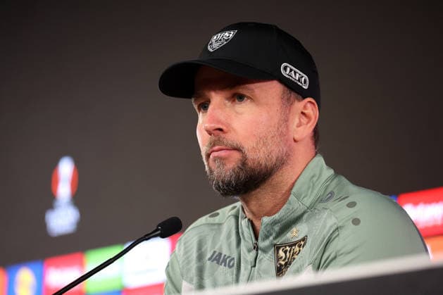 2026,01,28, Stuttgart, Football UEFA Europa League, Season 2025 2026, VfB Stuttgart, PK, Final PK, Press conference, VfB Coach Sebastian Hoeneß