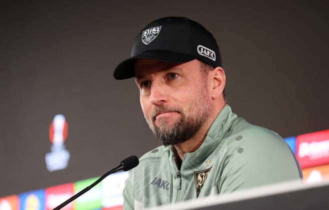 Football, EL, VfB Stuttgart, Press conference