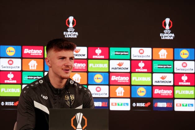 2026,01,28, Stuttgart, Football UEFA Europa League, Season 2025 2026, VfB Stuttgart, PK, Final PK, Press conference, Finn Jeltsch