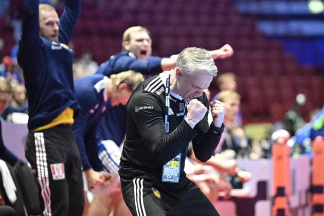 MALMÖ, SWEDEN 20260128 Iceland™s head coach Snorri Steinn Gudjonsson celebrates during the 2026 EHF European Men s Handball Championship the EHF Euro 2026 main round match between Slovenia and Iceland at Malmö Arena, in Malmö, Sweden, on January 28, 2026 MALMÖ SWEDEN x50090x  Copyright: xJohanxNilsson TTx EHF EURO 2026 SLOVENIA-ICELAND
