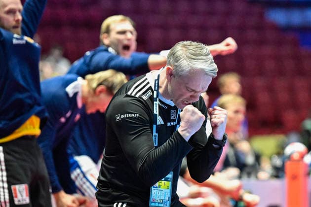 Iceland™s head coach Snorri Steinn Gudjonsson celebrates during the 2026 EHF European Men s Handball Championship the EHF Euro 2026 main round match between Slovenia and Iceland at Malmö Arena, in Malmö, Sweden, on January 28, 2026 MALMÖ SWEDEN x50090x  Copyright: xJohanxNilsson TTx EHF EURO 2026 SLOVENIA-ICELAND