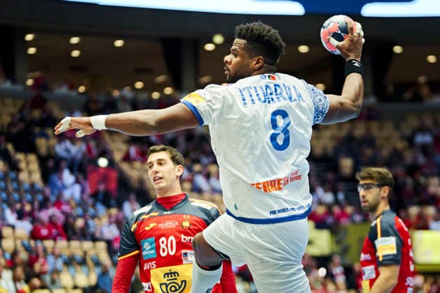 DENMARK European Men s Handball Championship Spain Portugal Portugal s Victor Iturizza during the EHF Euro 2026 main round men s handball match between Spain and Portugal at Jyske Bank Boxen in Herning, Wednesday, January 28, 2026 Photo Thomas Traasdahl Ritzau Scanpix , Herning Denmark  Copyright: RitzauxScanpix ThomasxTraasdahlx spdk20260128-172451-L