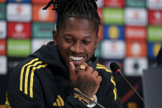 Ahead of FCSB v Fenerbahce - UEFA Europa League BUCHAREST, ROMANIA - JANUARY 28: Fenerbahce player Fred speaks during the press conference, PK, Pressekonferenz ahead of the UEFA Europa League Week 8 football match between FCSB and Fenerbahce at the National Arena in Bucharest, Romania on January 28, 2026. Arife Karakum Anadolu Bucharest Romania. Editorial use only. Please get in touch for any other usage.  Copyright: x2026xAnadoluxArifexKarakumx