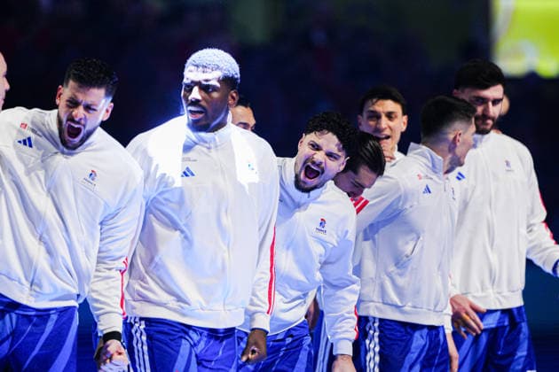 France after national anthem DEN, Germany vs France, Handball, EHF European Championship 2026, Main Round, Matchday 4, 28 01 2026 DEN, Germany vs France, Handball, EHF European Championship 2026, Main Round, Matchday 4, 28 01 2026 Herning Copyright: xEibner-Pressefoto MarcelxvonxFehrnx EP_MFN