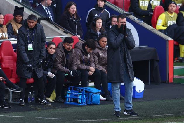 London, England, 28th January 2026. Lucas Piccinato of Corinthians reacts during the Gotham FC vs Corinthians Feminino FIFA Womens Champions Cup semi-final match at Gtech Community Stadium, London. Picture credit should read: Paul Terry Sportimage EDITORIAL USE ONLY. No use with unauthorised audio, video, data, fixture lists, club league logos or live services. Online in-match use limited to 120 images, no video emulation. No use in betting, games or single club league player publications. SPI_036_PT_Gotham_Corinthians SPI-4483-0036