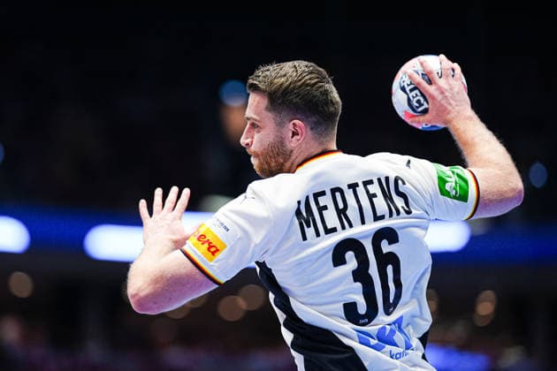 Throw Goal Lukas Mertens Germany, 36 DEN, Germany vs France, Handball, EHF European Championship 2026, Main Round, Matchday 4, 28 01 2026 DEN, Germany vs France, Handball, EHF European Championship 2026, Main Round, Matchday 4, 28 01 2026 Herning Copyright: xEibner-Pressefoto MarcelxvonxFehrnx EP_MFN
