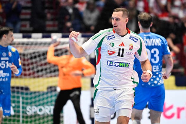 Hungary s Patrik Ligetvari celebrates after scoring during the 2026 EHF European Men s Handball Championship the EHF Euro 2026 main round match between Croatia and Hungary at Malmö Arena, in Malmö, Sweden, on January 28, 2026 MALMÖ SWEDEN x50090x  Copyright: xJohanxNilsson TTx EHF EURO 2026 CROATIA-HUNGARY