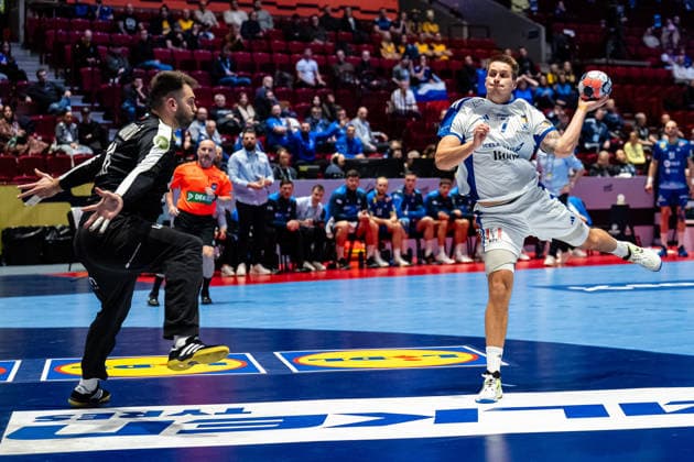Slovenia v Iceland, EHF EURO 2026, Malmo, Sweden Malmo, Sweden. 28th of January, 2026. Viggo Kristjansson (7) of Iceland seen during the EHF Euro 2026 match between Slovenia v Iceland at Malmo Arena, Malmo on 28 01 2026 Sweden, Malmo, Malmö Arena  Copyright: xGonzalesxPhoto TobiasxJorgensenx