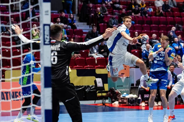 Slovenia v Iceland, EHF EURO 2026, Malmo, Sweden Malmo, Sweden. 28th of January, 2026. Viggo Kristjansson (7) of Iceland seen during the EHF Euro 2026 match between Slovenia v Iceland at Malmo Arena, Malmo on 28 01 2026 Sweden, Malmo, Malmö Arena  Copyright: xGonzalesxPhoto TobiasxJorgensenx