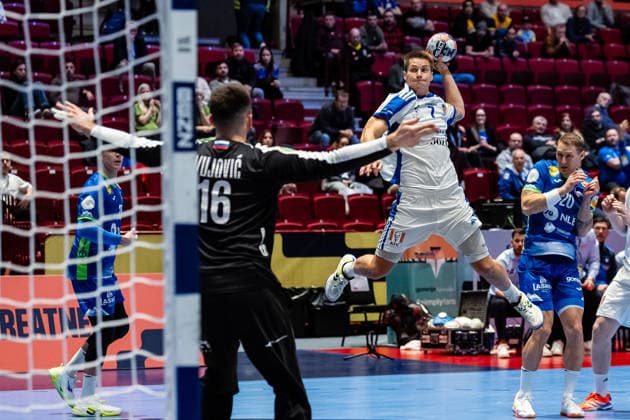 Slovenia v Iceland, EHF EURO 2026, Malmo, Sweden Malmo, Sweden. 28th of January, 2026. Viggo Kristjansson (7) of Iceland seen during the EHF Euro 2026 match between Slovenia v Iceland at Malmo Arena, Malmo on 28 01 2026 Sweden, Malmo, Malmö Arena  Copyright: xGonzalesxPhoto TobiasxJorgensenx