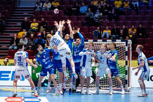 Slovenia v Iceland, EHF EURO 2026, Malmo, Sweden Malmo, Sweden. 28th of January, 2026. Haukur Thrastarson (25) of Iceland seen during the EHF Euro 2026 match between Slovenia v Iceland at Malmo Arena, Malmo on 28 01 2026 Sweden, Malmo, Malmö Arena  Copyright: xGonzalesxPhoto TobiasxJorgensenx