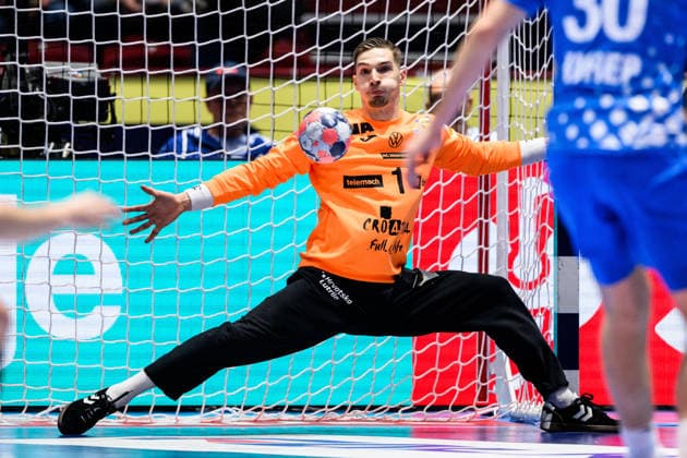 260128 Goalkeeper Dominik Kuzmanovic of Croatia during the EHF European Handball Championship main round match between Croatia and Hungary on January 28, 2026 in Malmö Photo Petter Arvidson BILDBYRAN kod PA PA1144 handball handball handball handballs em 2026 croatia hungary croatia hungary ungern ehf european handball championship bbeng grappa33  Copyright: PETTERxARVIDSON BB260128PA044