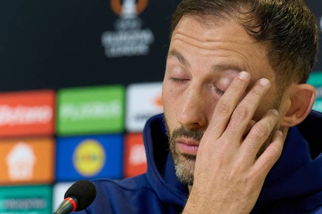 Fenerbahce press conference, PK, Pressekonferenz FCSB v Fenerbahce, UEFA Europa League, Fotball, Phase MD8, Bucharest, Romania Bucharest, Romania. 28th Jan, 2026: Domenico Tedesco, Fenerbahce SK football team coach, holds a press conference one day ahead of the UEFA Europa League, league phase, matchday 8, football match between FCSB and Fenerbahce SK, at the National Arena Stadium in Bucharest. Bucharest Romania Copyright: xLucianxAlecux