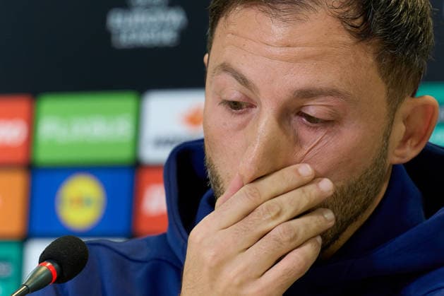 Fenerbahce press conference, PK, Pressekonferenz FCSB v Fenerbahce, UEFA Europa League, Fotball, Phase MD8, Bucharest, Romania Bucharest, Romania. 28th Jan, 2026: Domenico Tedesco, Fenerbahce SK football team coach, holds a press conference one day ahead of the UEFA Europa League, league phase, matchday 8, football match between FCSB and Fenerbahce SK, at the National Arena Stadium in Bucharest. Bucharest Romania Copyright: xLucianxAlecux