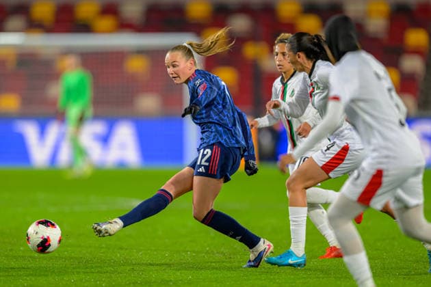 Frida Maanum (12 Arsenal FC) during the FIFA Women s Champions Cup game between Arsenal FC vs ASFAR at Gtech Community Stadium in London , England . (Photo by Keeran Marquis Sports Press Photo SPP) Copyright: xKeeranxMarquis SPPx Sportspressphoto_SPR86425