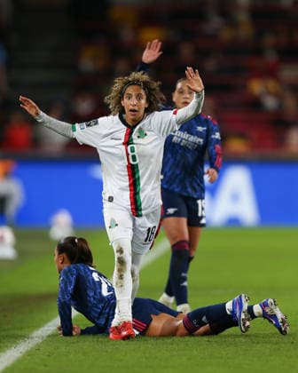 London, England, January 28 2026: Sanaa Mssoudy (18 ASFAR) appeals for a throw in during the FIFA Women s Champions Cup game between Arsenal FC and ASFAR at Gtech Community Stadium in London, England. (Photo by Jay Patel Sports Press Photo SPP) Copyright: xJayxPatel SportsxPressxPhoto SPPx Sportspressphoto_SPR86436