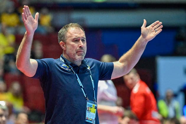 MALMÖ, SWEDEN 20260128 Swedens national coach Michael Apelgren during the European Handball Championship middle round match between Switzerland and Sweden in Malmö Arena, Malmö, Sweden, January 28, 2026 MALMÖ SWEDEN x50090x  Copyright: xJohanxNilsson TTx HANDBOLLS-EM 2026 SCHWEIZ-SVERIGE