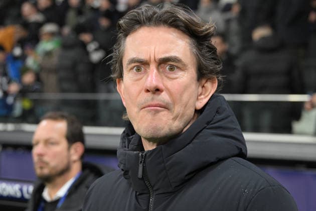 28 01 2026, xsltx, Football UEFA Champions League, Eintracht Frankfurt Tottenham Hotspur v l Coach Thomas Frank Tottenham Hotspur DFL DFB REGULATIONS PROHIBIT ANY USE OF PHOTOGRAPHS as IMAGE SEQUENCES and or QUASI VIDEO Frankfurt am Main